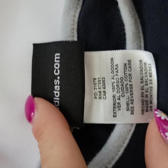 Adidas Mariners Baseball Size 3/6 Months Black Onesie - Picture 3 of 4